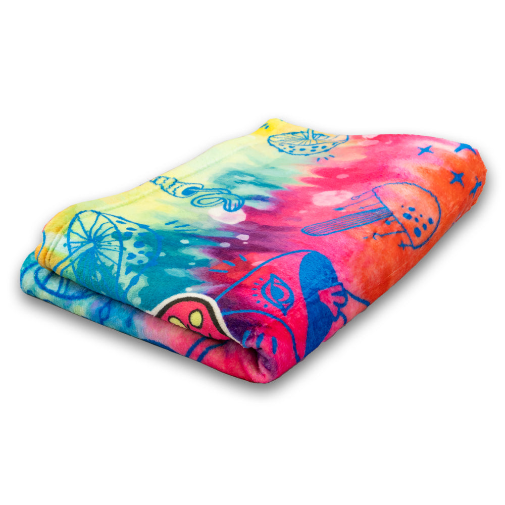 Mushroom (Tie-Dye) Super Soft Plush Blanket