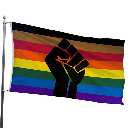 Philly Rainbow (Fist) Flag 3x5ft