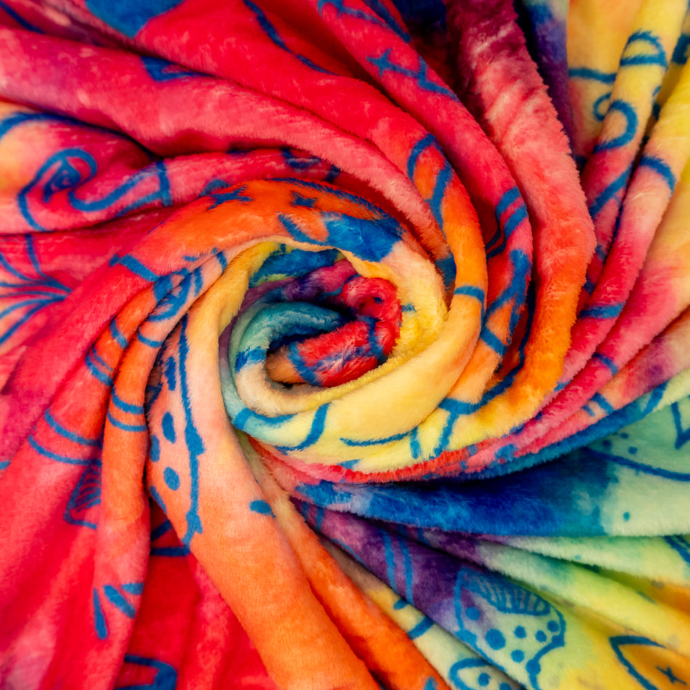 Mushroom (Tie-Dye) Super Soft Plush Blanket