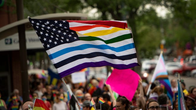 Rainbow USA (Old Glory) Flag 3x5ft
