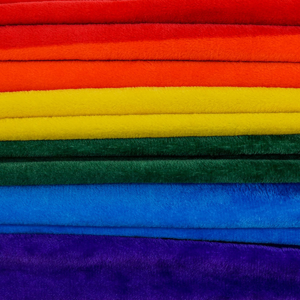 Rainbow (6 Stripe) Super Soft Plush Blanket Folded