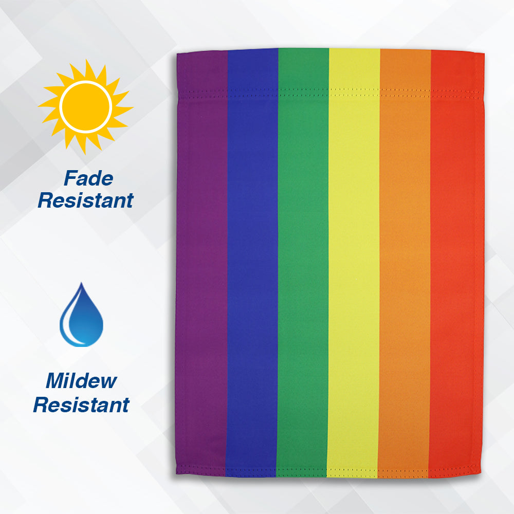 Rainbow Garden Flag, Fade & Mildew Resistant