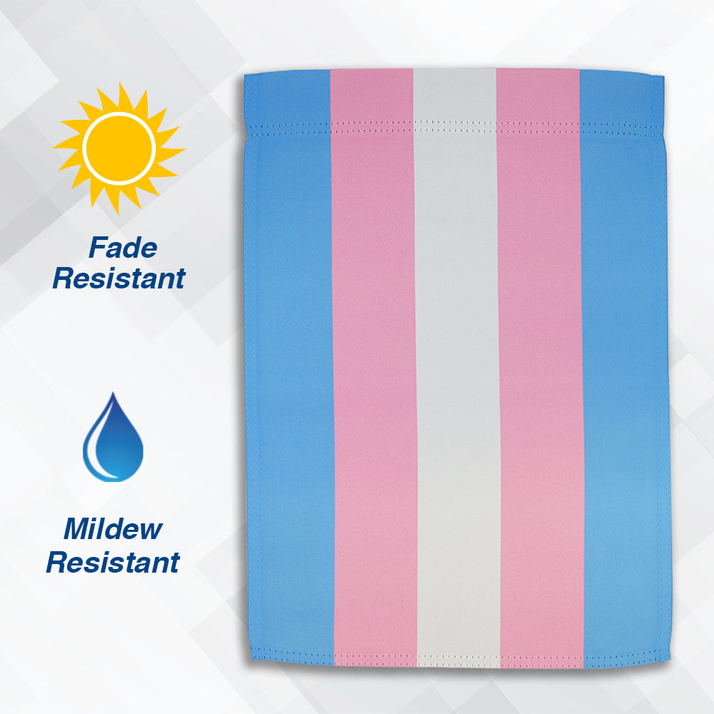 Transgender Garden Flag 12x18in