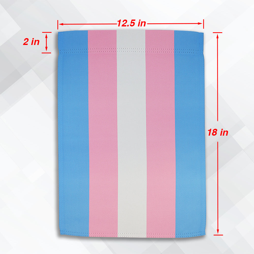 Transgender Garden Flag 12x18in