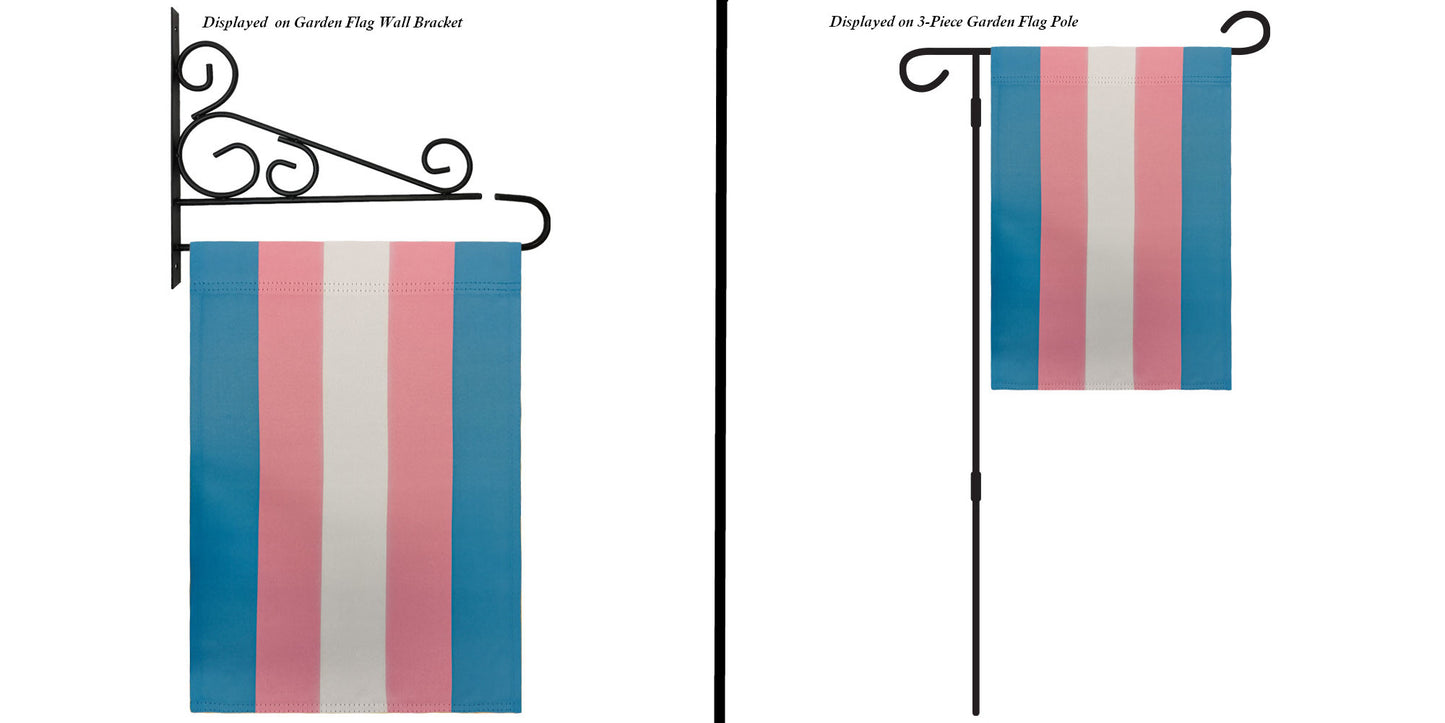 Transgender Garden Flag 12x18in