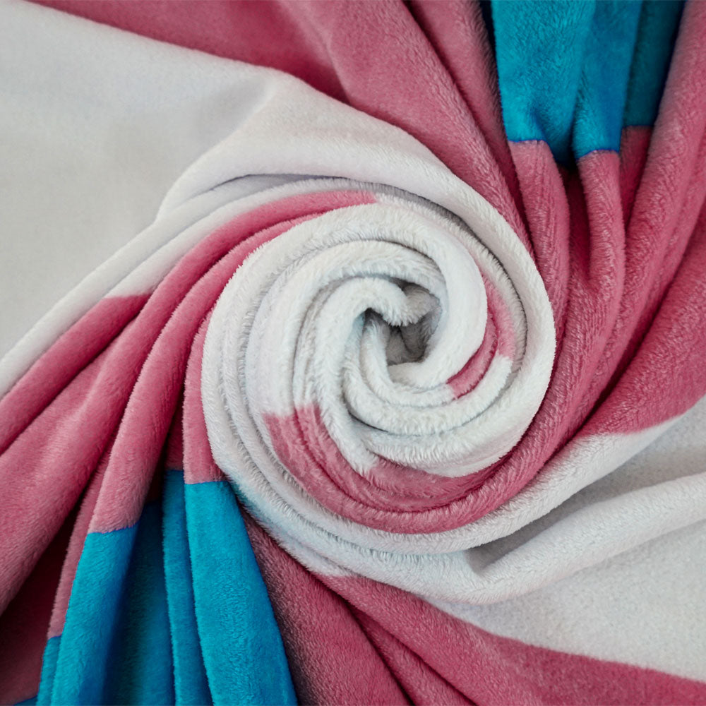 Transgender Super Soft Plush Blanket Rolled