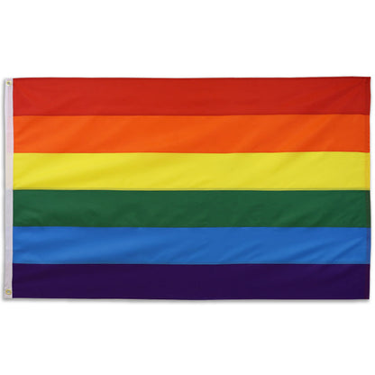 Embroidered Rainbow (6 Stripe) Flag 3x5ft