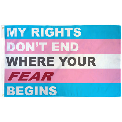 My Rights Don't End (Fear) Flag 3x5ft