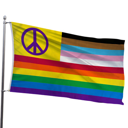 Maps Inclusive Flag Peace (Inclusive) Flag 3x5ft | Rad Pride | You Shop We Donate