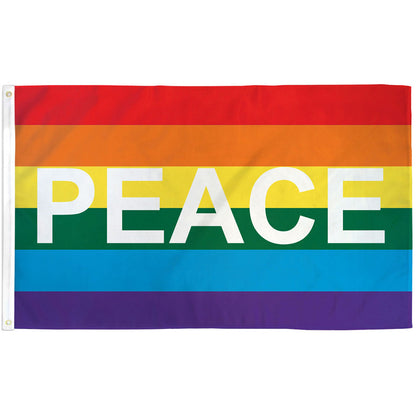 Rainbow Peace Flag 3x5ft