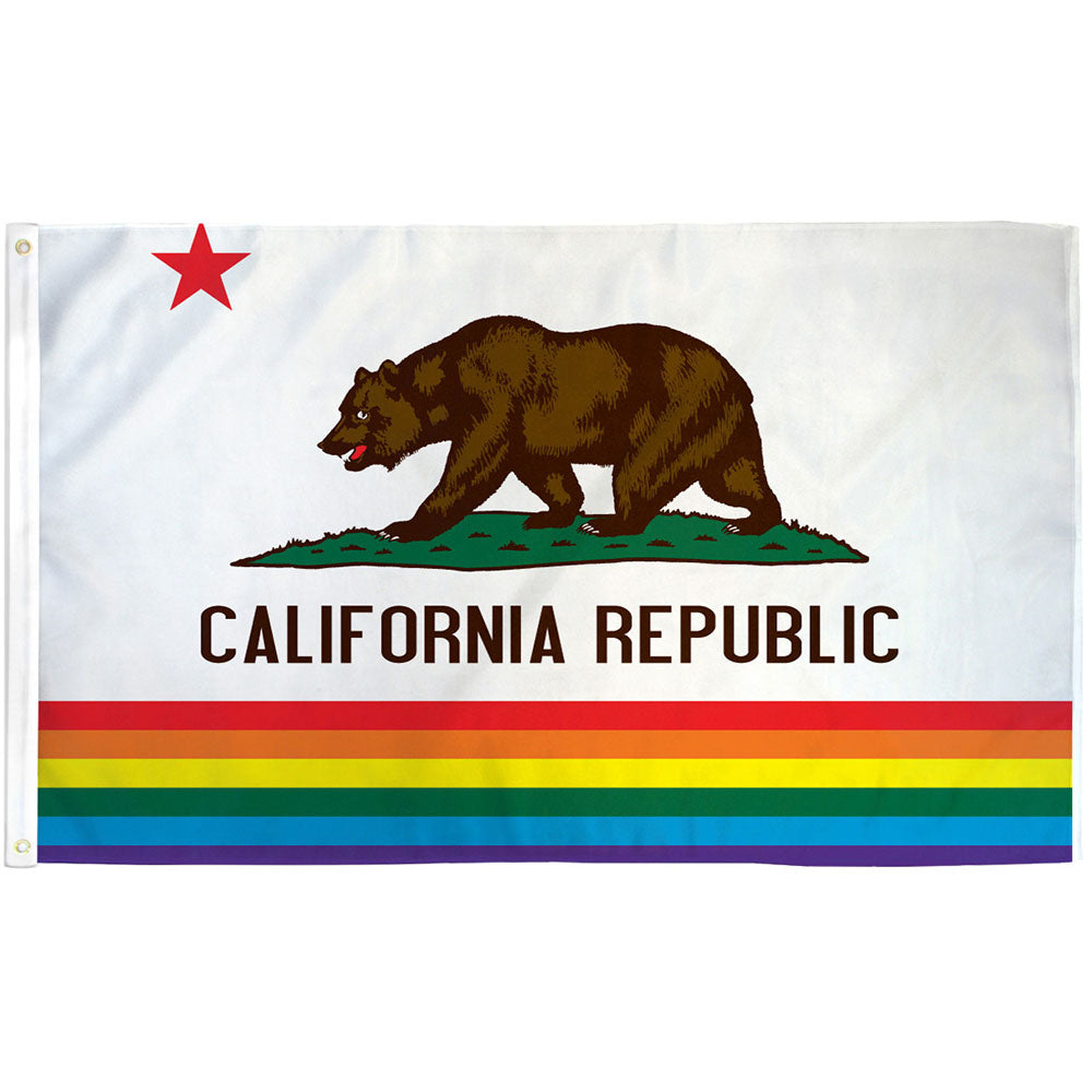 California Rainbow Flag 3x5ft