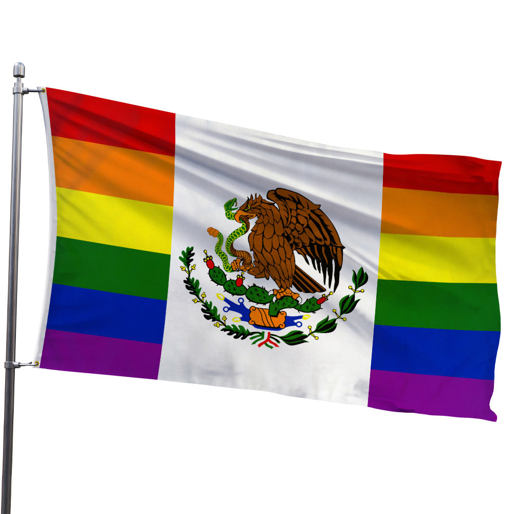 Mexico Rainbow Flag 3x5ft