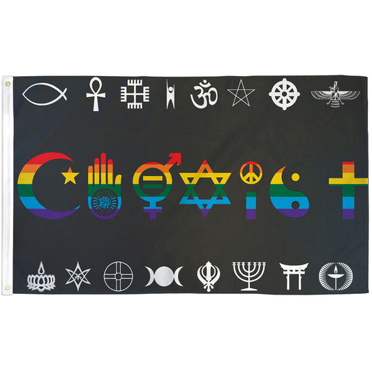 Coexist Rainbow Flag 3x5ft