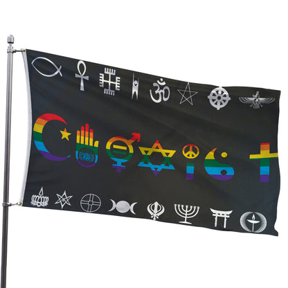 Coexist Rainbow Flag 3x5ft