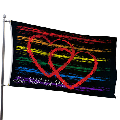 Hate Will Not Win Flag 3x5ft