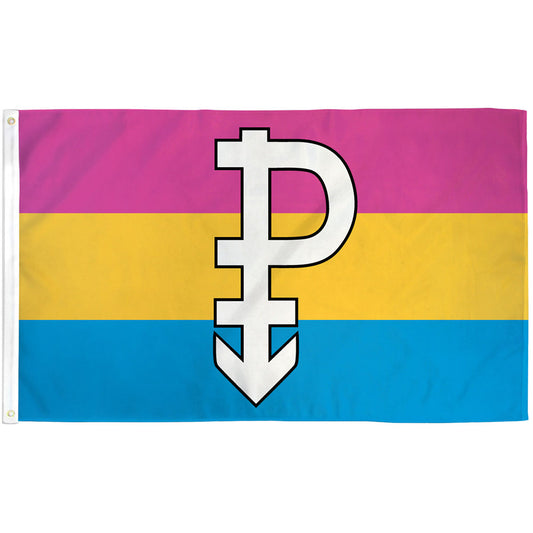 Pansexual Symbol Flag 3x5ft