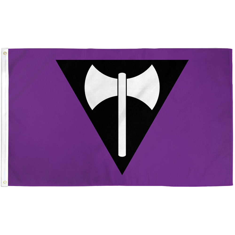 Lesbian Labrys Ax Flag 3x5ft