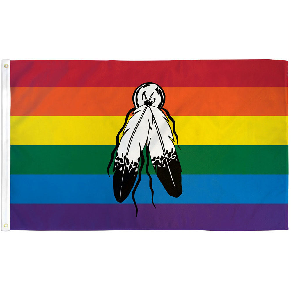 Two Spirit Rainbow Flag 3x5ft