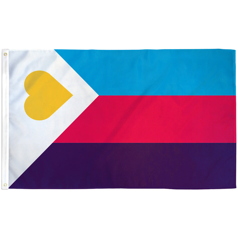 Polyamory (Tricolor) Flag 3x5ft