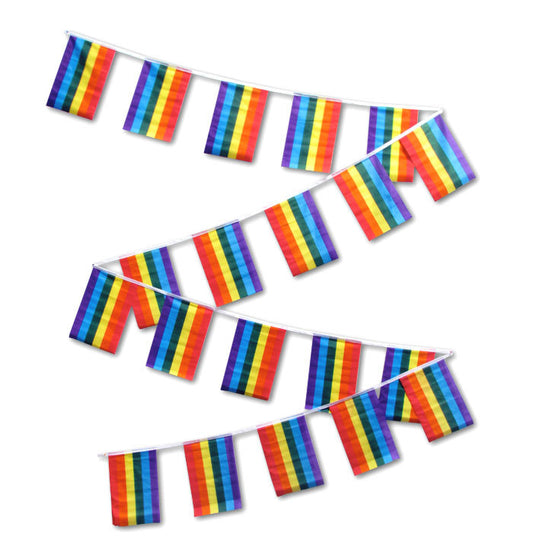 30ft String Flag Set of 20 Rainbow Flags