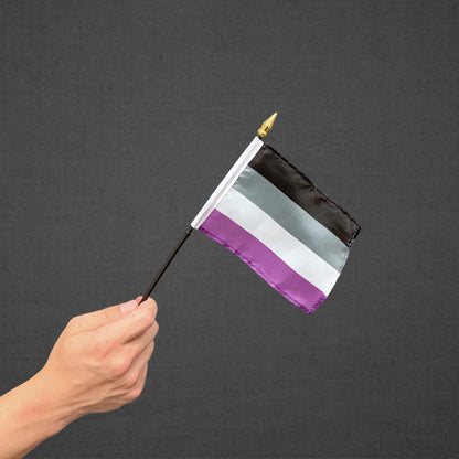 Asexual Stick Flag 4x6in