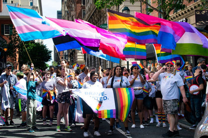 Genderfluid Flag 3x5ft on Poles at Parade