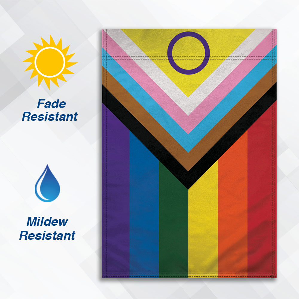 Intersex Inclusive Pride Garden Flag 12x18in