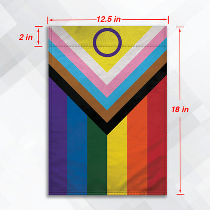 Intersex Inclusive Pride Garden Flag 12x18in