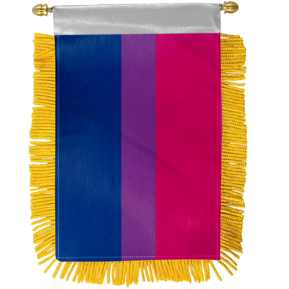 Bisexual Rear View Mirror Flag 4x6in