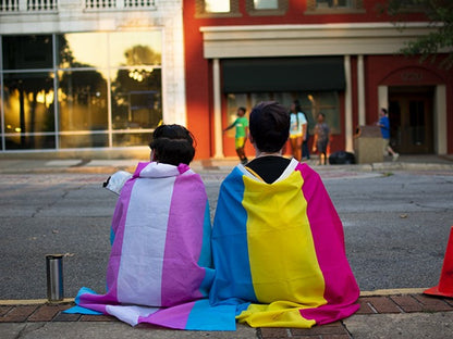 Pansexual Flag 3x5ft Worn as a Cape