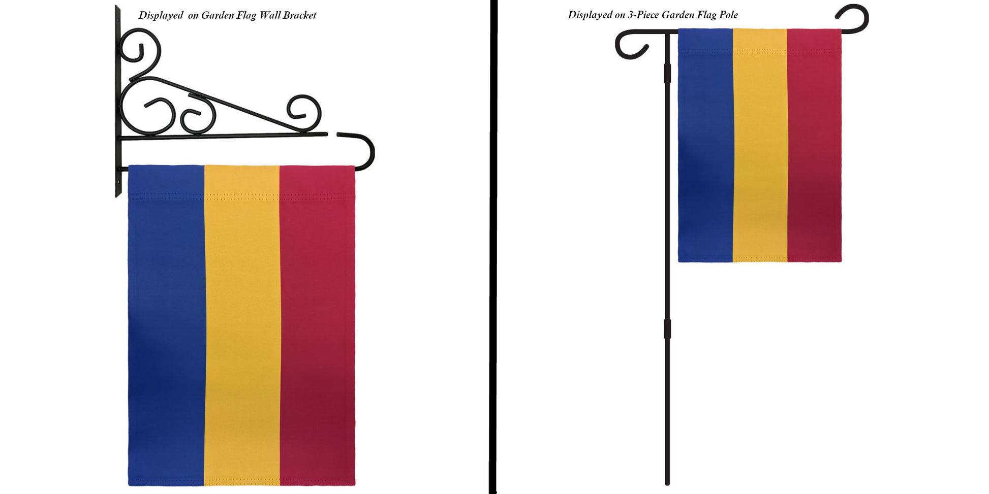 Pansexual Garden Flag Displayed on Pole Options