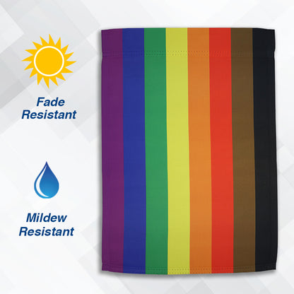 Philly Rainbow Garden Flag, Fade & Mildew Resistant