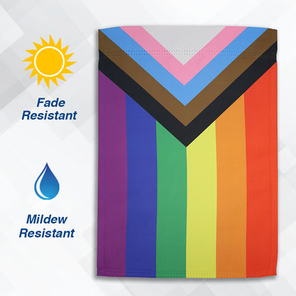 Inclusive Rainbow Garden Flag, Fade & Mildew Resistant