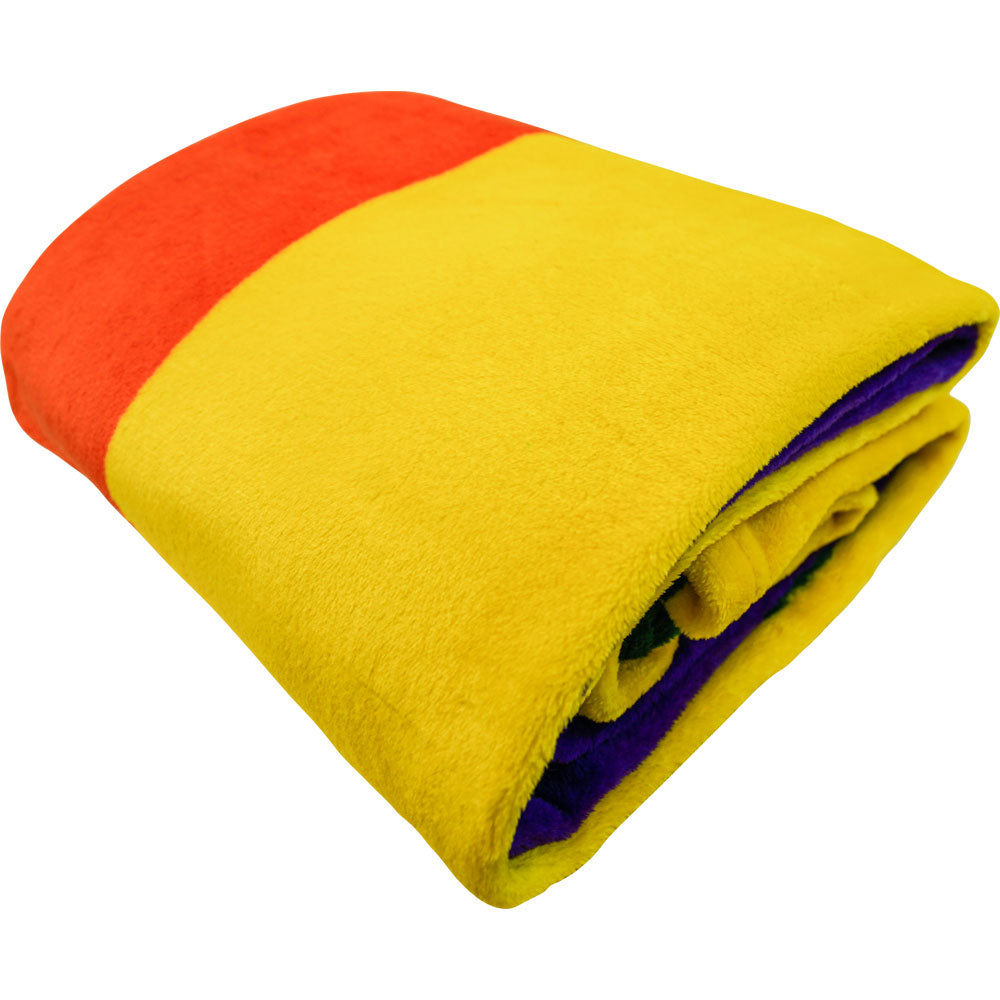 Rainbow (6 Stripe) Super Soft Plush Blanket Folded