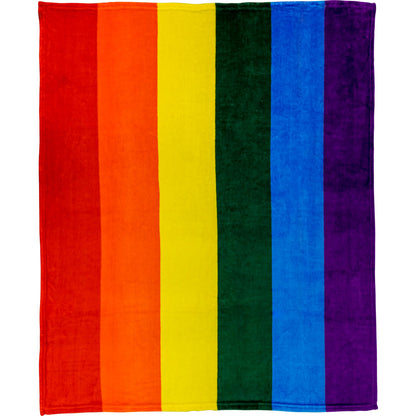 Rainbow (6 Stripe) Super Soft Plush Blanket Full Size