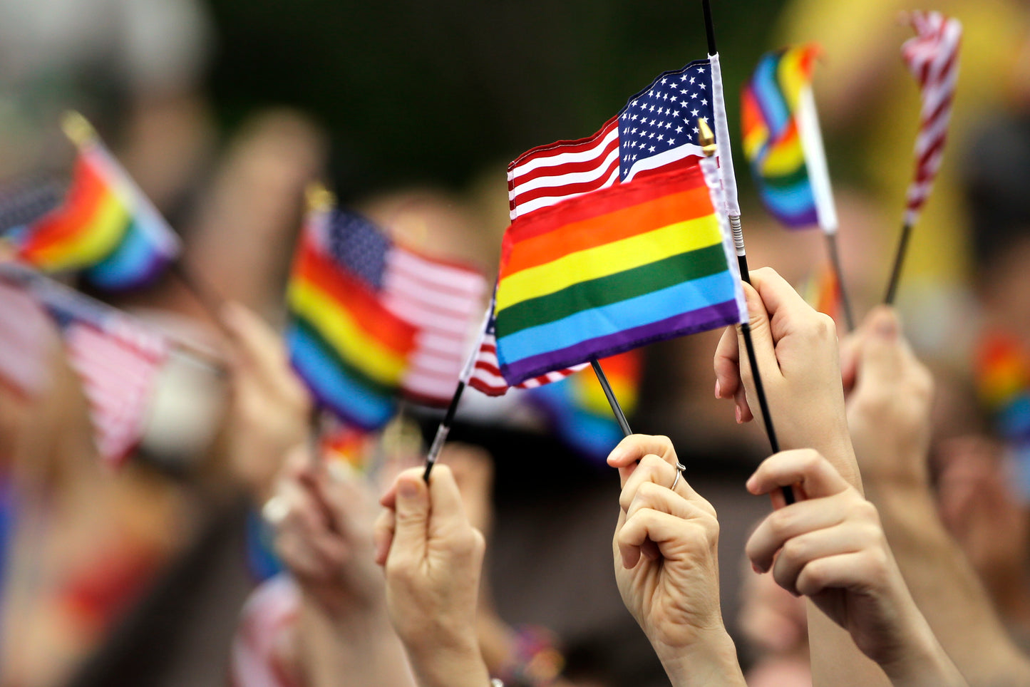 Rainbow (6 Stripe) Stick Flag 4x6in