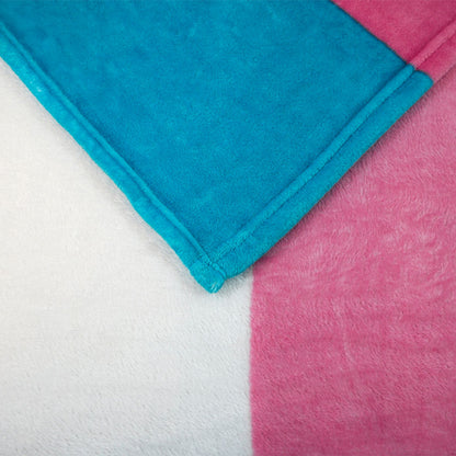 Transgender Super Soft Plush Blanket Close up of Edging