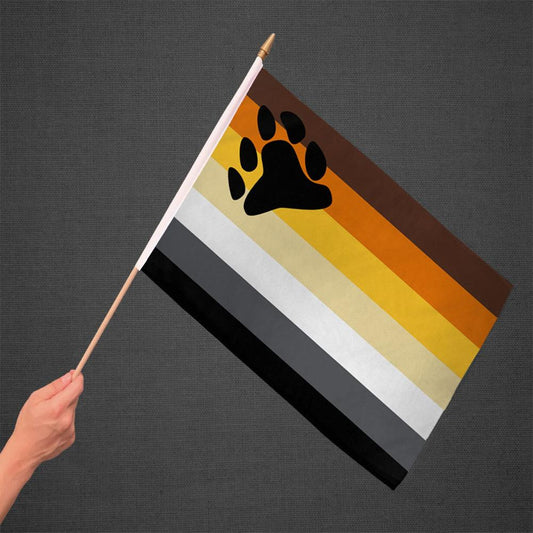 Bear Pride Stick Flag 12x18in